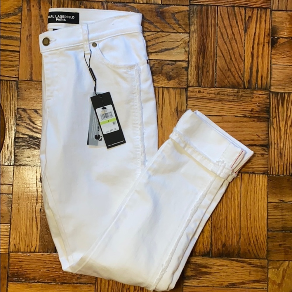 NWT Karl Lagerfeld white skinny jeans size: 4